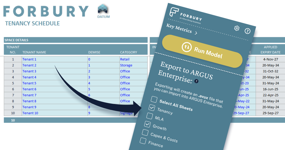 Export to ARGUS Enterprise